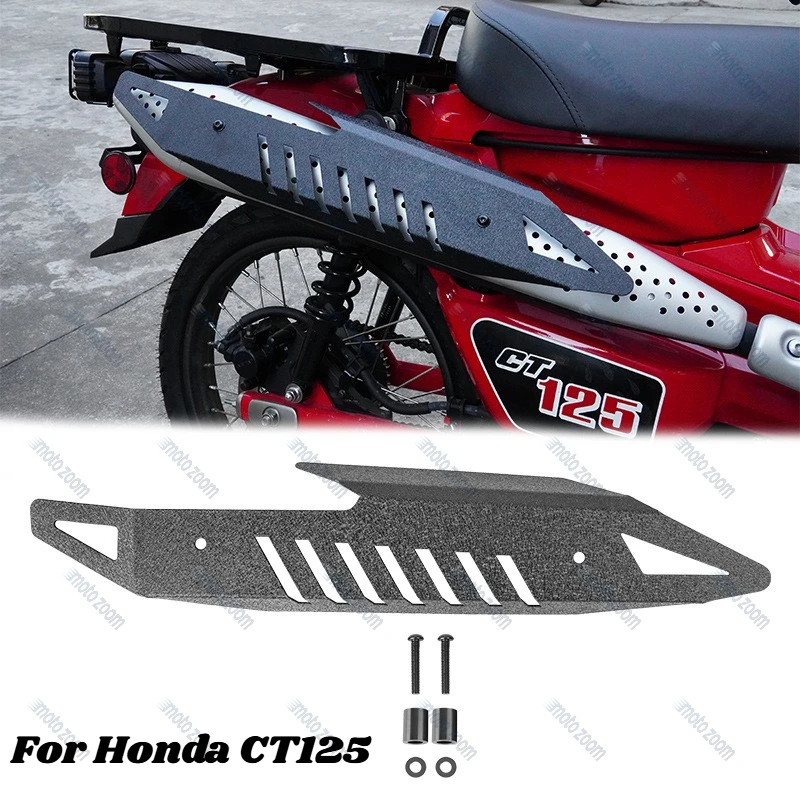Exhaust Heat Shield Integrated Exhaust Heat Shield Protector Cover Anti-Scald Guard For Honda CT125 Hunter Cub Trail 125