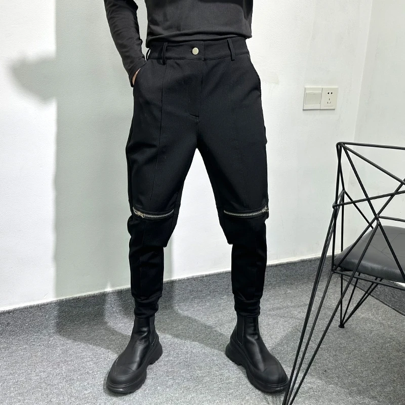 

Ankle Banded Men's Season Popular Leisure Slimming Slim-Fitting Workwear Pants Fashion Personality Skinny Pants