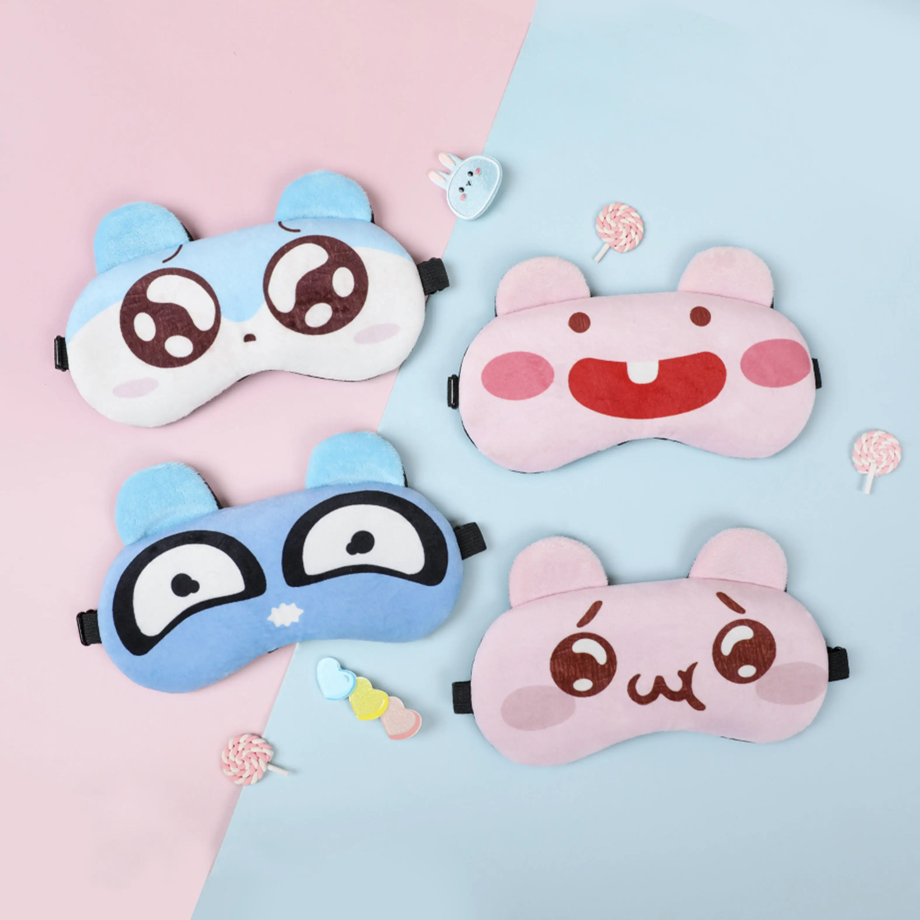 This Cute Cartoon Student-Style Eye Mask Comfortable And Helps Relieve Eye Fatigue It Is Perfect For Use During Short Naps
