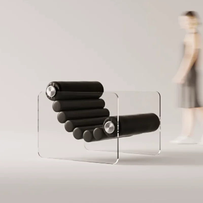 

Footrest Design Nordic Chairs Faux Leather Orange Accent Living Room Chairs Armchair Bedroom Fauteuil Salon Furniture Home