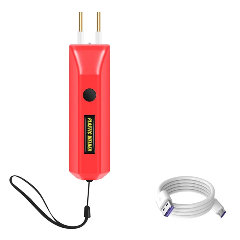

ABKO-Plastic Welder Kit Crack Repair Tool 2In1 Hot Plastic Portable Charging Cable Red