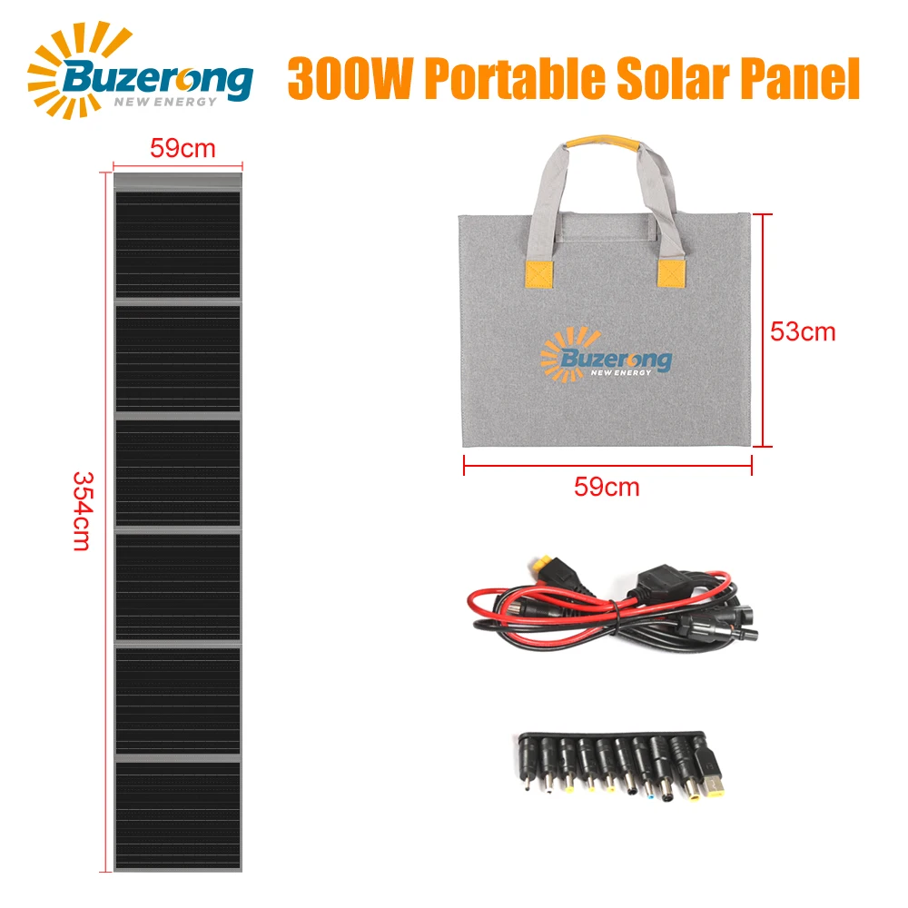 

300W Solar Panel Foldable Kit Portable Solar Charger with USB Charge Stabilize Battery Charger For Outdoor Camping Phone Tablet