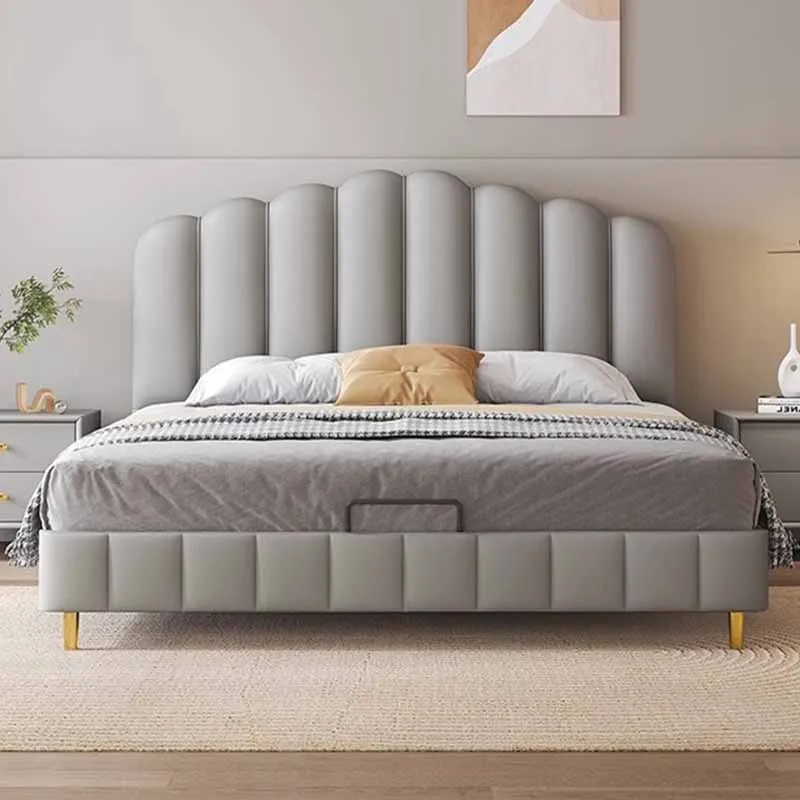 

Luxury Storage Bed Modern Minimalist Double King Size Bed Headboards Multifunctional Letto Matrimoniale Bedroom Set Furniture