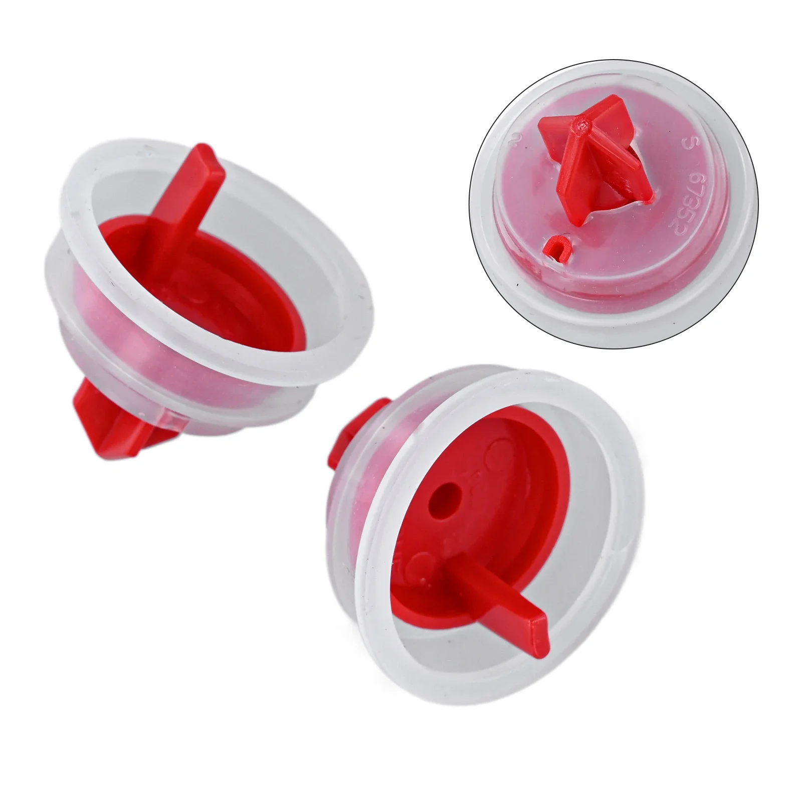 

Transparent + Red Replacement Diaphragm Washer Set for For 43758 Diaphragm Impulse Side Bottom Valves Pack of 2