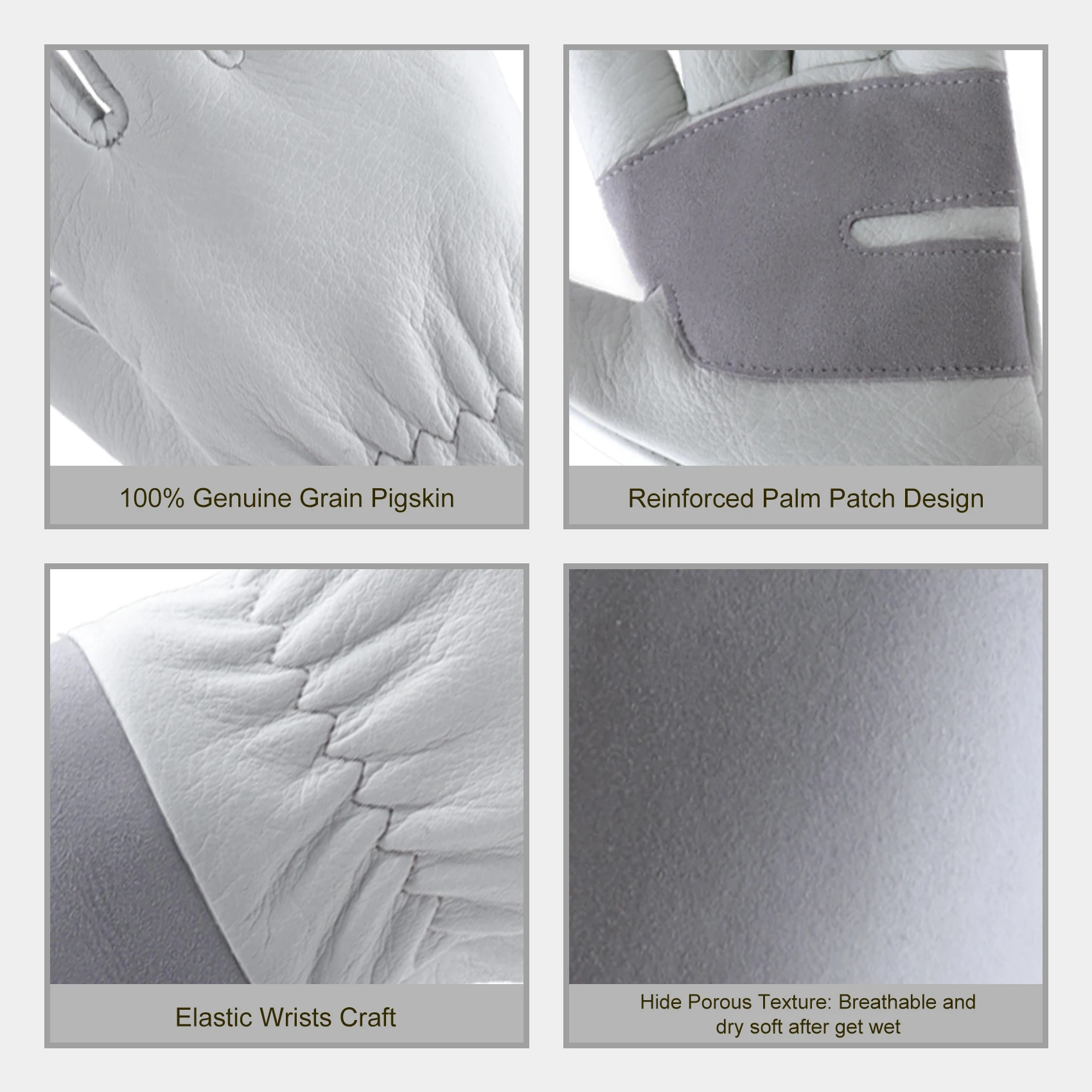 قفازات HANDLANDY الطويلة للبستنة للرجال والنساء، قفازات تشذيب الورد من جلد البقر - قفازات قفازات قابلة للتنفس ومتينة