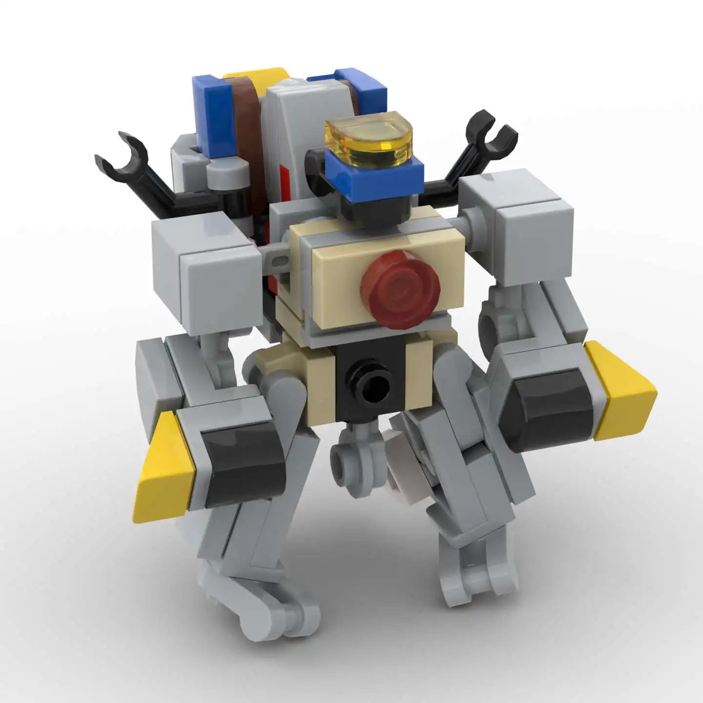 Building Block Mini Transformable Mech Exoskeleton Robot MOC Toy DIY Assembly  Can Change Into Two Forms
