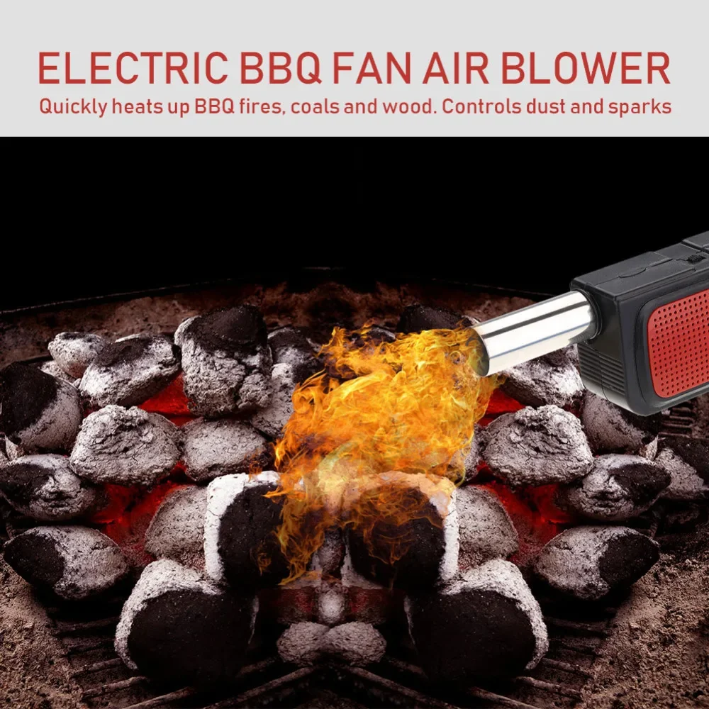 BBQ Fan Air Blowers Handheld Electric Bentilator Bellows for Barbecue Outdoor Camping Picnic Barbecue Cooking Tool