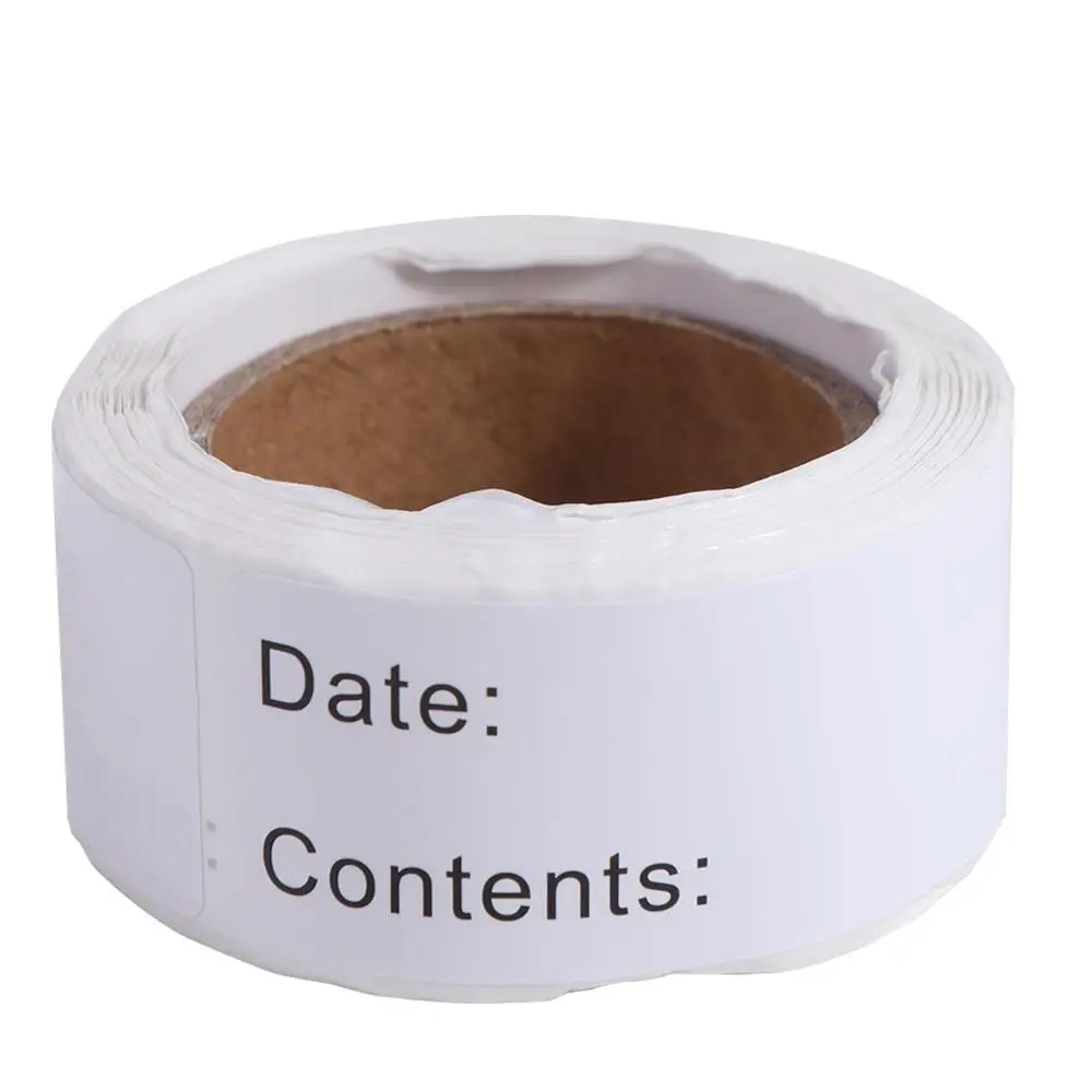 120pcs/roll Writable Food Storage Date Content Labels Self Adhesive Blank Date Labels Stickers DIY Removable