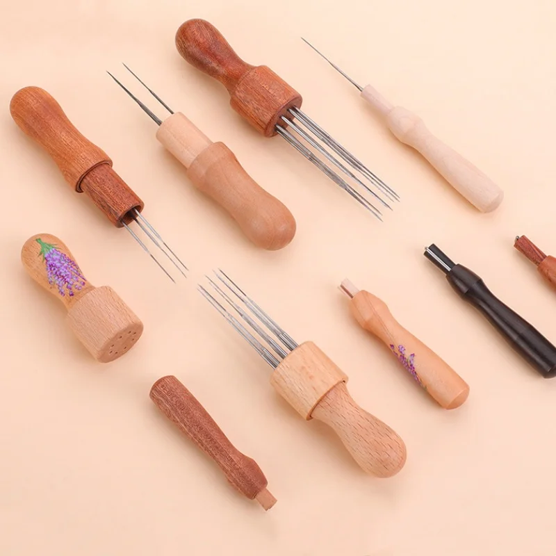 1PC Wool Felt Needle DIY Craft Wood Hand Felting Needles Poke Needles For Beginner Handicraft Felting Wool Firbe Craft Wrok