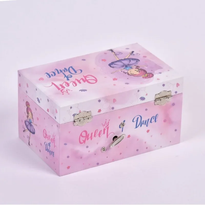 7-inch Girl Dance Ballet Music Cassette Drawer Children\'s Jewelry Storage Music Box Birthday Gift Children\'s Day Christmas Gift