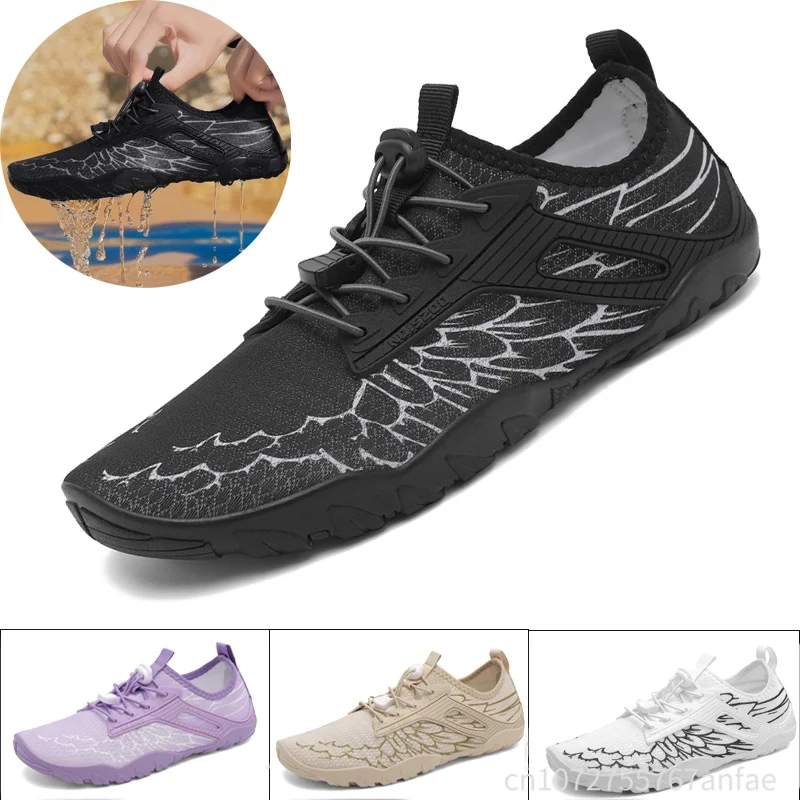 Aqua Shoes for Women Men Barefoot Water Shoes Anti-Slip Quick-Drying Outdoor Beach Upstream Wading Swimming Shoe Sneakers Unisex