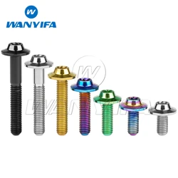 Wanyifa Titanium Bolts M5 M6x10 /12/15/20/25/30/35mm Butterfly Head Without Marking for Motorcycle Disc Brake Screws