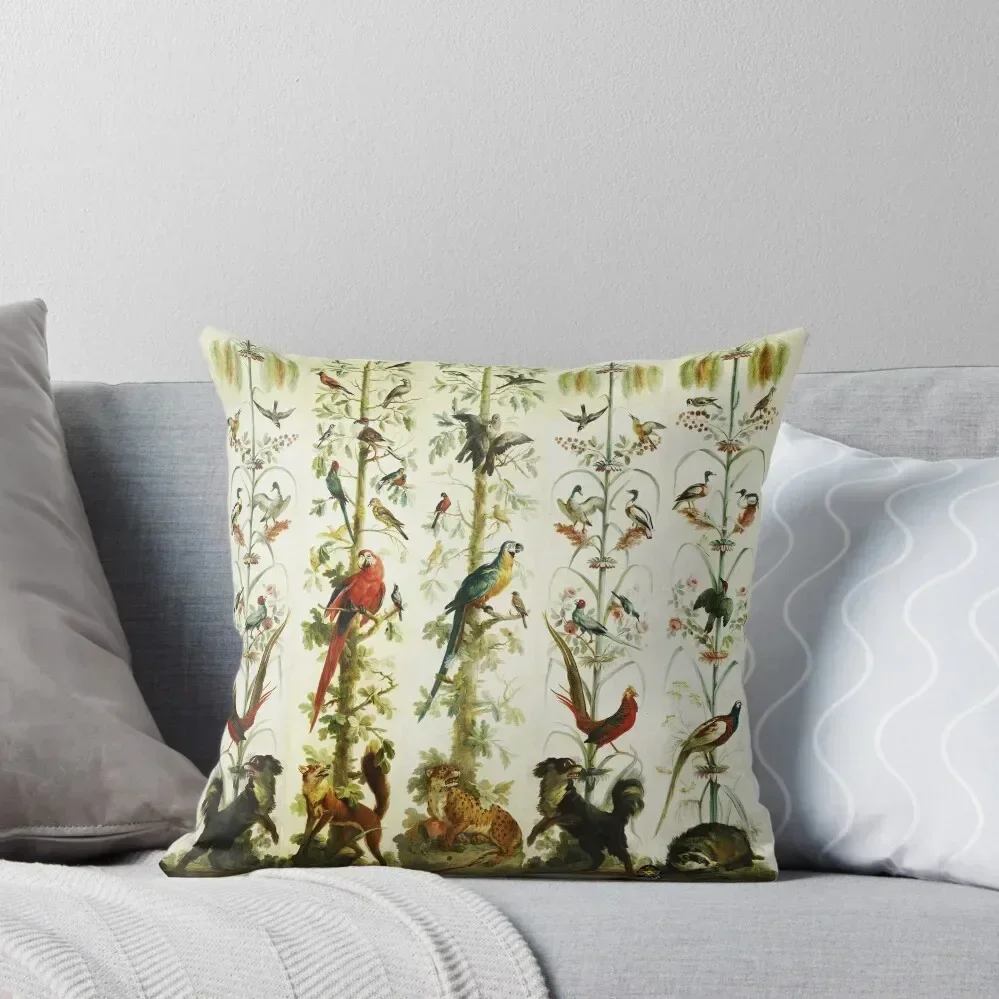 

FOREST ANIMALS,TROPICAL BIRDS,FOX,PANTHER,DOG,BADGER Throw Pillow pillow cover christmas pillow