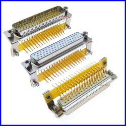 1PCS 3U Gold Plated Solid DB50 female/male PCB mount D-Sub 50-pin PCB connector RS232 connector 90 degree bend pin DR50