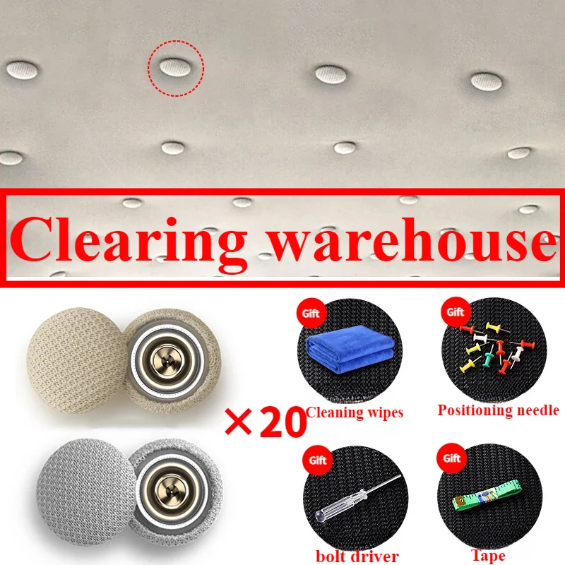 20/10pcs Car Interior Roof Fixing Buckles Screw Set Headliner Cloth Fabric Rivets Retainer Buckle Fastener Auto Accessories