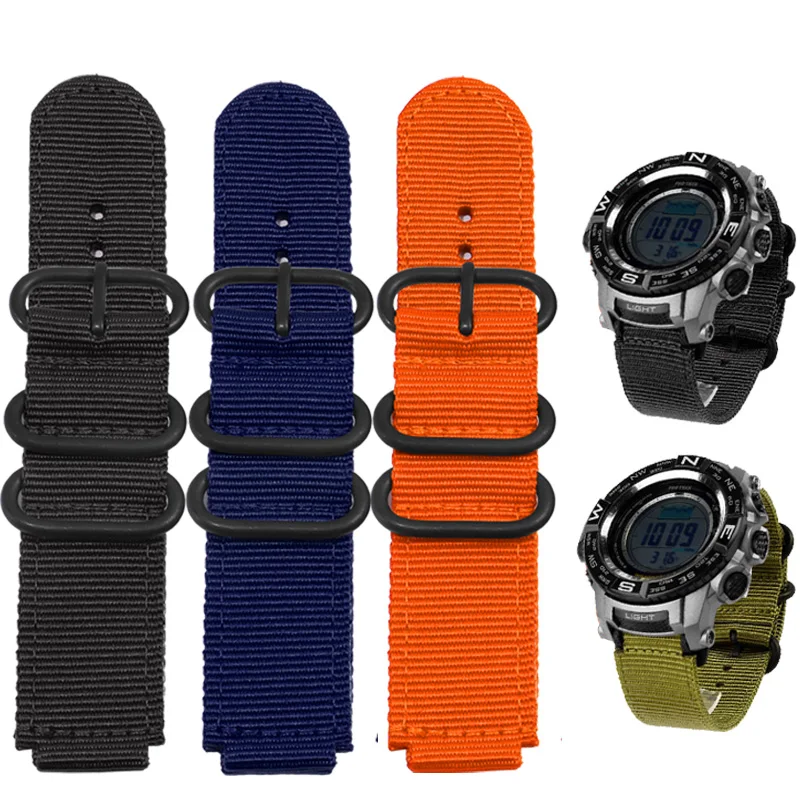 

Substitute For PROTREK PRW-2500T/2000/3500/5000/5100 Series With Convex Interface Nylon Watch Strap