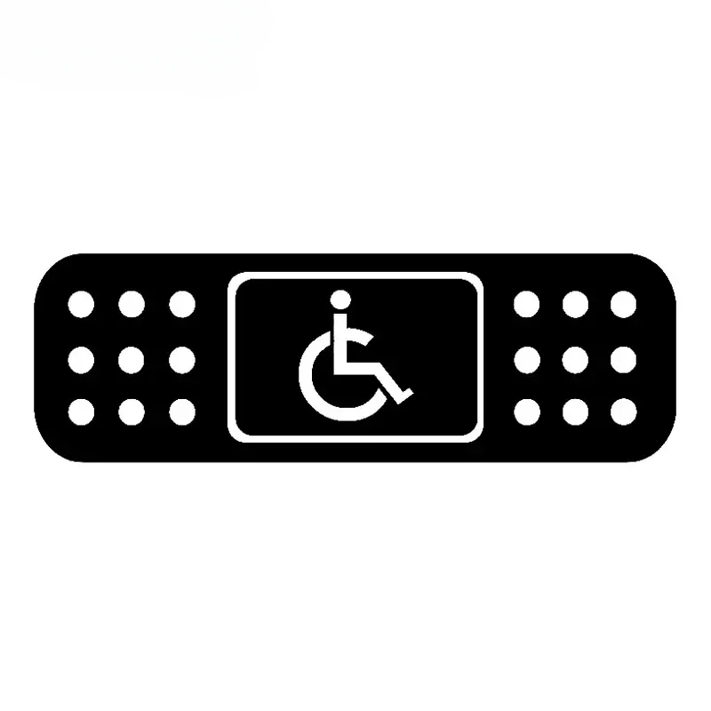 

Fun BAND AID Handicap Wheelchair JDM Decal Car Sticker Black/Silver Vinyl