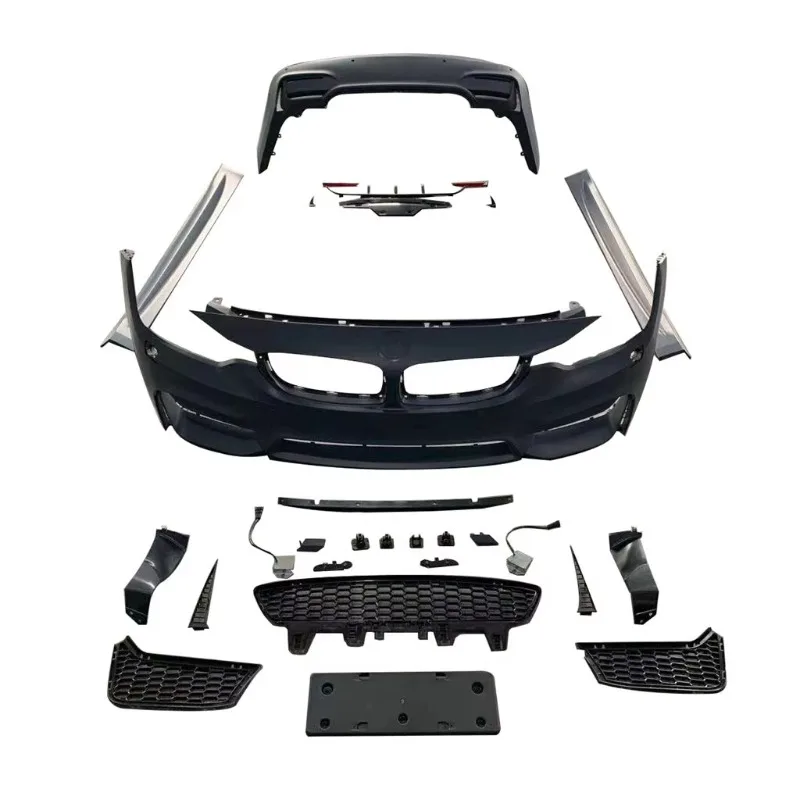 F32 F33 F36 ترقية M4 نمط طقم الجسم بوديكيت المصد الأمامي المصد الخلفي الجانب تنورة لسيارات BMW 4 سلسلة F32 F33 F36