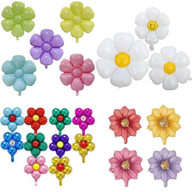 Flower foil balloon Daisy SunFlower Rose Flower various flowers balloons Wedding Birthday Party Valentine's Day Decoration