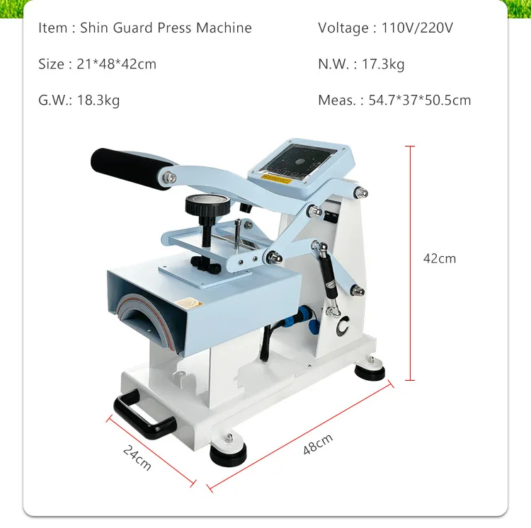 

DG-300 Пользовательский логотип и цветной наколенник, термопресс, горячее нажатие с цифровым ЖК-дисплеем, переводная печать, машина для защиты голени