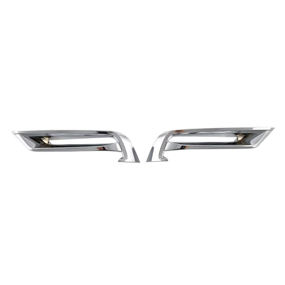 

Car Chrome Silver Front Bumper Lower Grille Trim Strips Fog Light Frame Cover Trim for Honda HRV HR-V 2021 2022