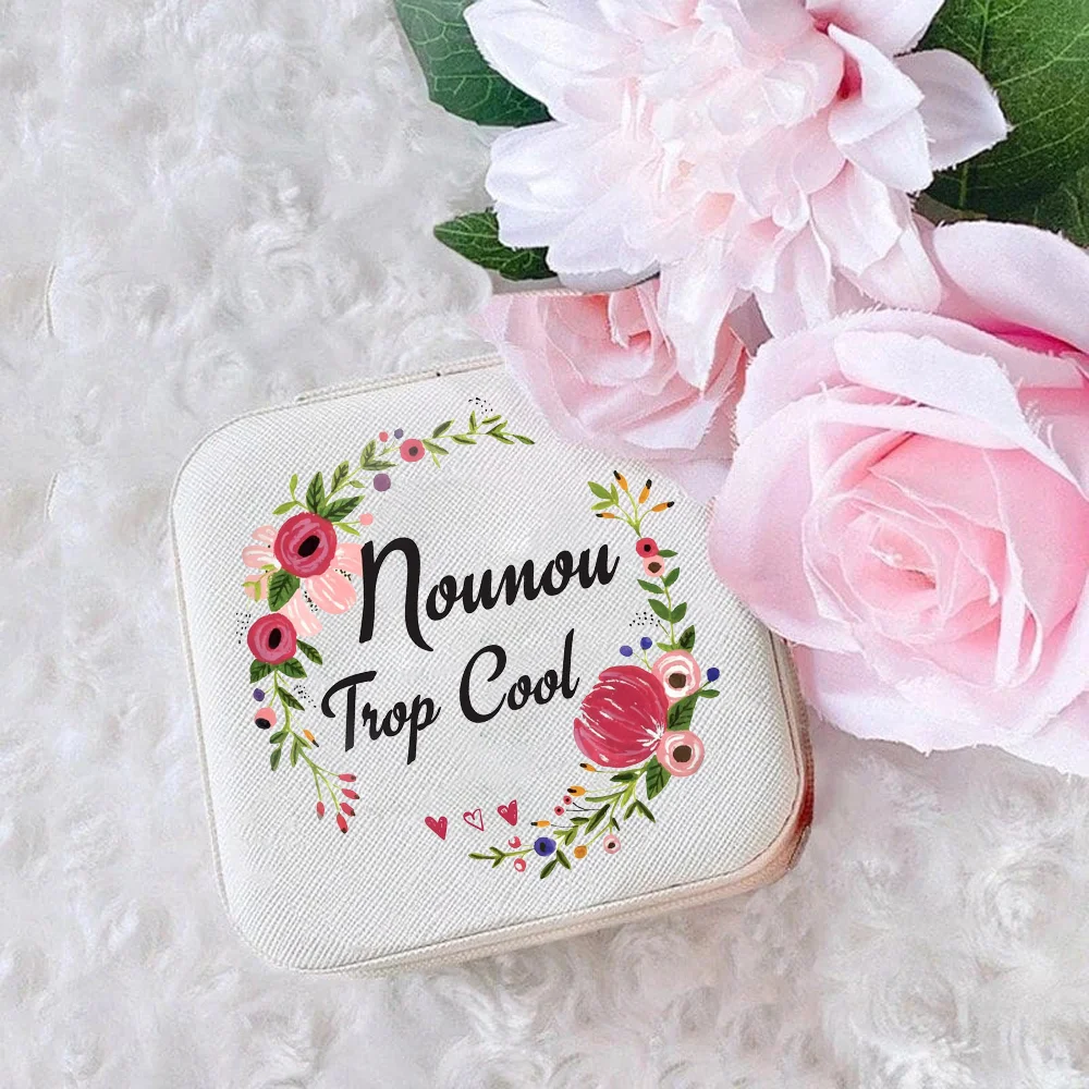 Super Cool Nounou for This Great Year Jewelry Organizer Teacher's Day Gift for Her Garland Alphabet Jewelry Box Thanks Teacher