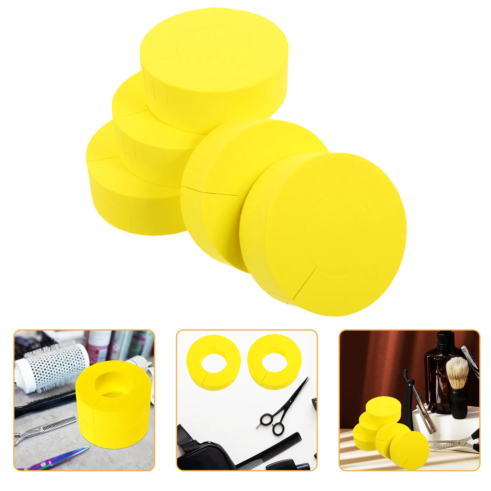 

12Pcs Hair Curling Sponge Ring C-Shaped Roller Heat-Free Curl Tool Long Thick Hair Styling Tool Salon Sponge Ring for Curls