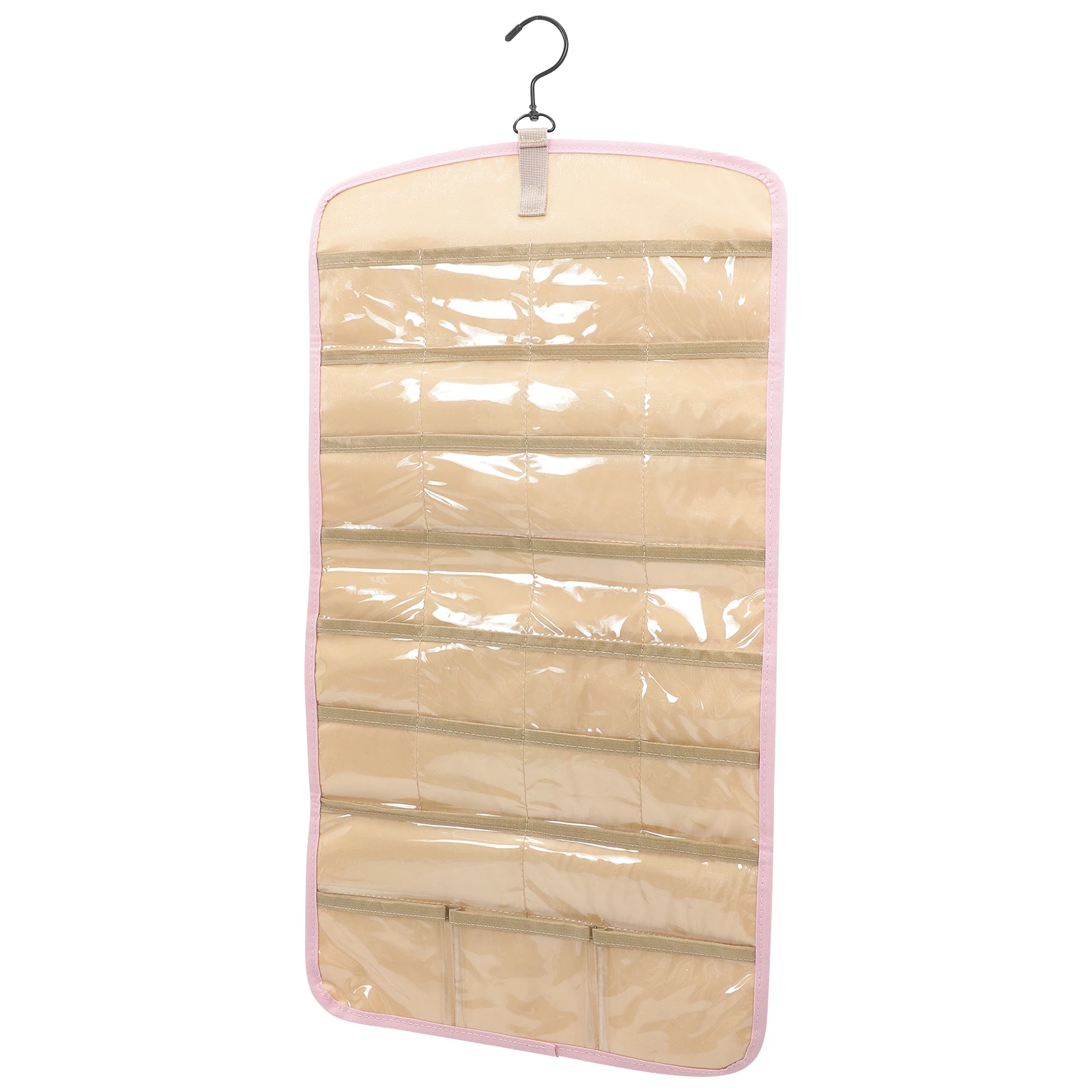 

Jewelry Storage Bag Double Sided Large Capacity Earring Ring Necklace ganizer Black Small Hanging Wall Display PVC
