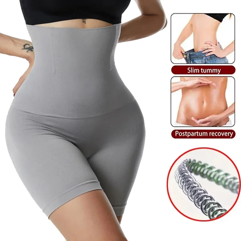 Women High Waist Flat Angle Shaper Pants Postpartum Tummy Control Buttock Lifting Body Shaping Panties Slim Shorts Waist Trainer