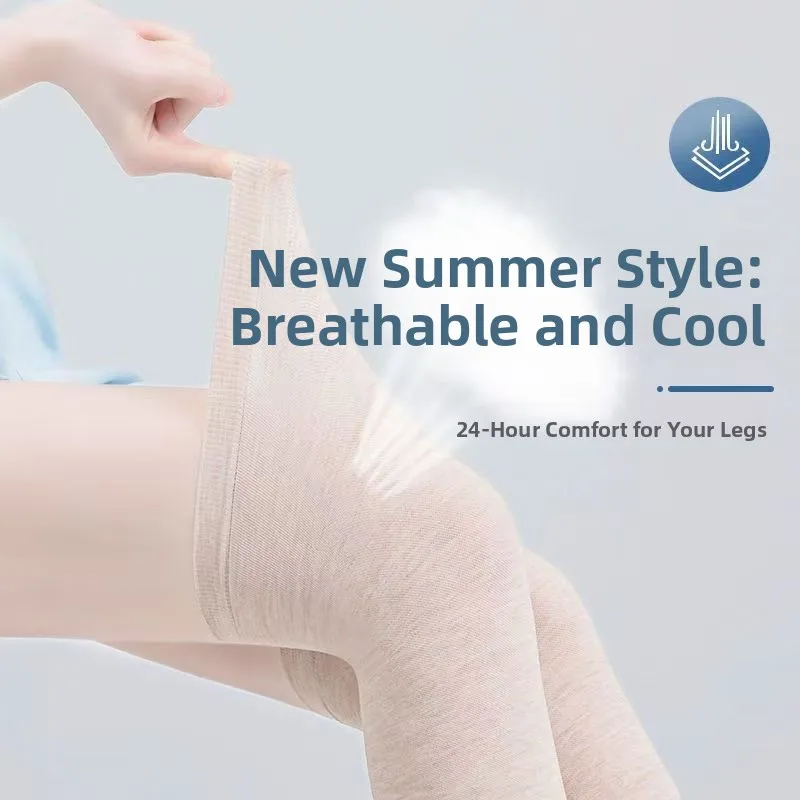 다채로운 색상의 얇은 여름용 면 무릎 보호대, 에어컨이 있는 방에서 사용 가능, 남녀 공용, 미끄럼 방지, 길이 연장형 무릎 지지대