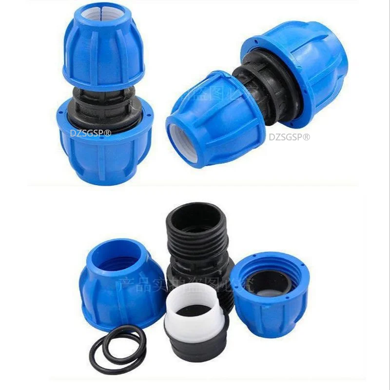 HDPE Reducing Quick Joint Direct Elbow Tee Pipe Repair Joint Pipe Fittings Accessories of Pipe Fittings Blue
