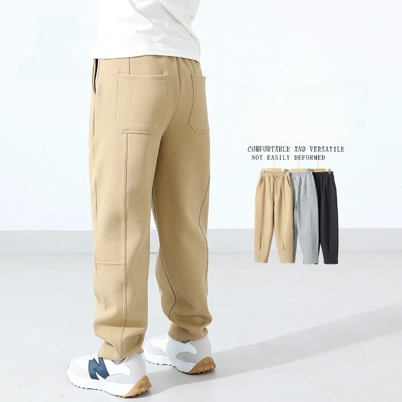

Anti-Mosquito Kids Pants Loose Fit Ankle Joggers for Boys Big Kids Flat Hem Casual Autumn Outdoor Sportswear