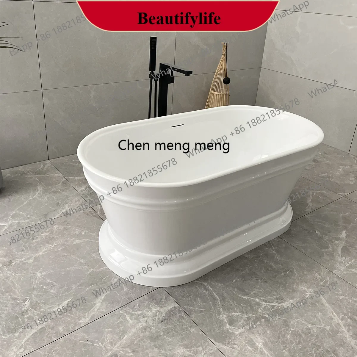 X  Wave stripes, art classical independent simple home, bathtub