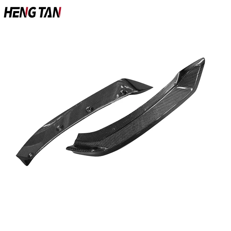 For Maserati Levante 4 Door 2016 -2017 Carbon Fiber wrap angle Car Front Bumper Splitter Corner Trim Cover Front Chin Body Kit