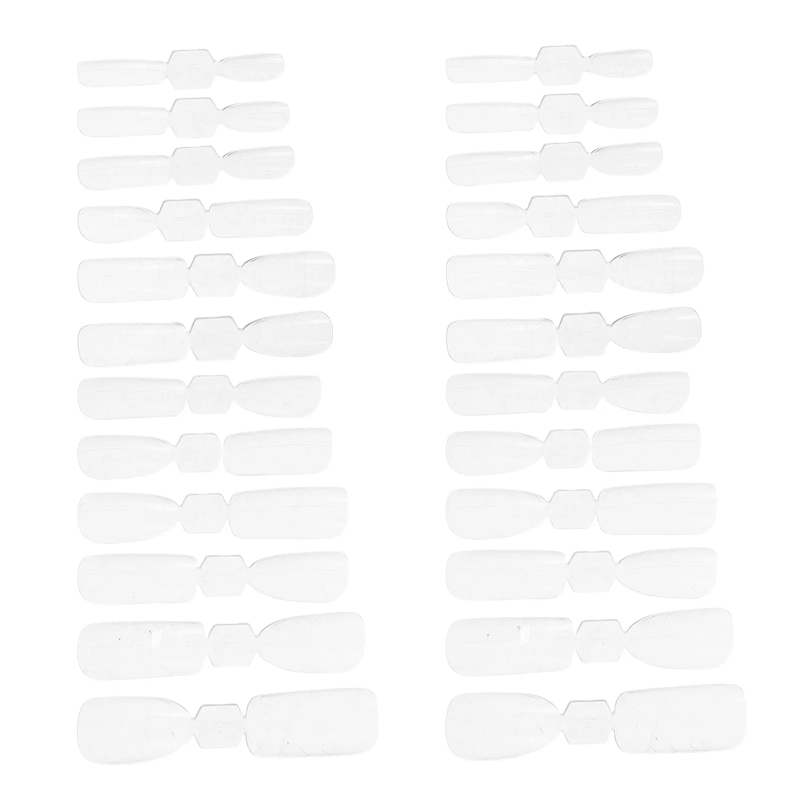 

120 шт. прозрачных типсов для наращивания ногтей, двойные формы для наращивания с разметкой, полное покрытие, маникюрные формы для салонов и начинающих, акриловые ногти