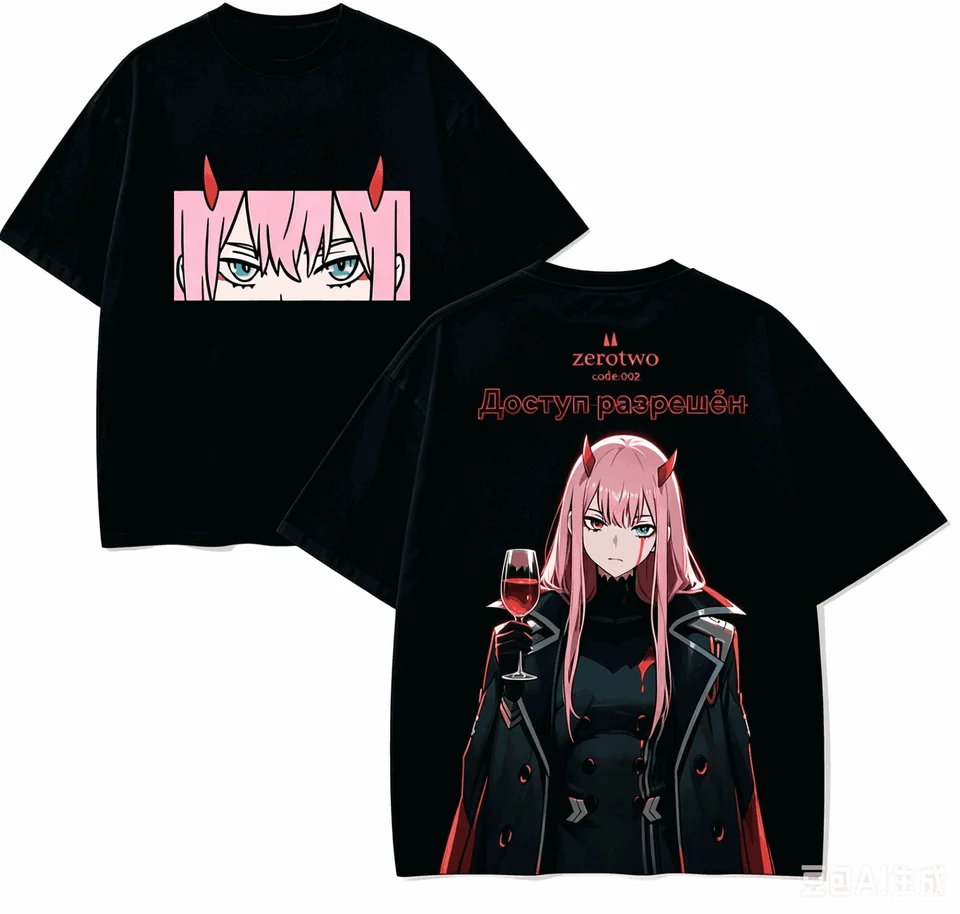 vaultroom × DARLING in the FRANXX Tシャツ L Darling in the Franxx Zero Anime Lover T-shirt Harajuku Cotton New