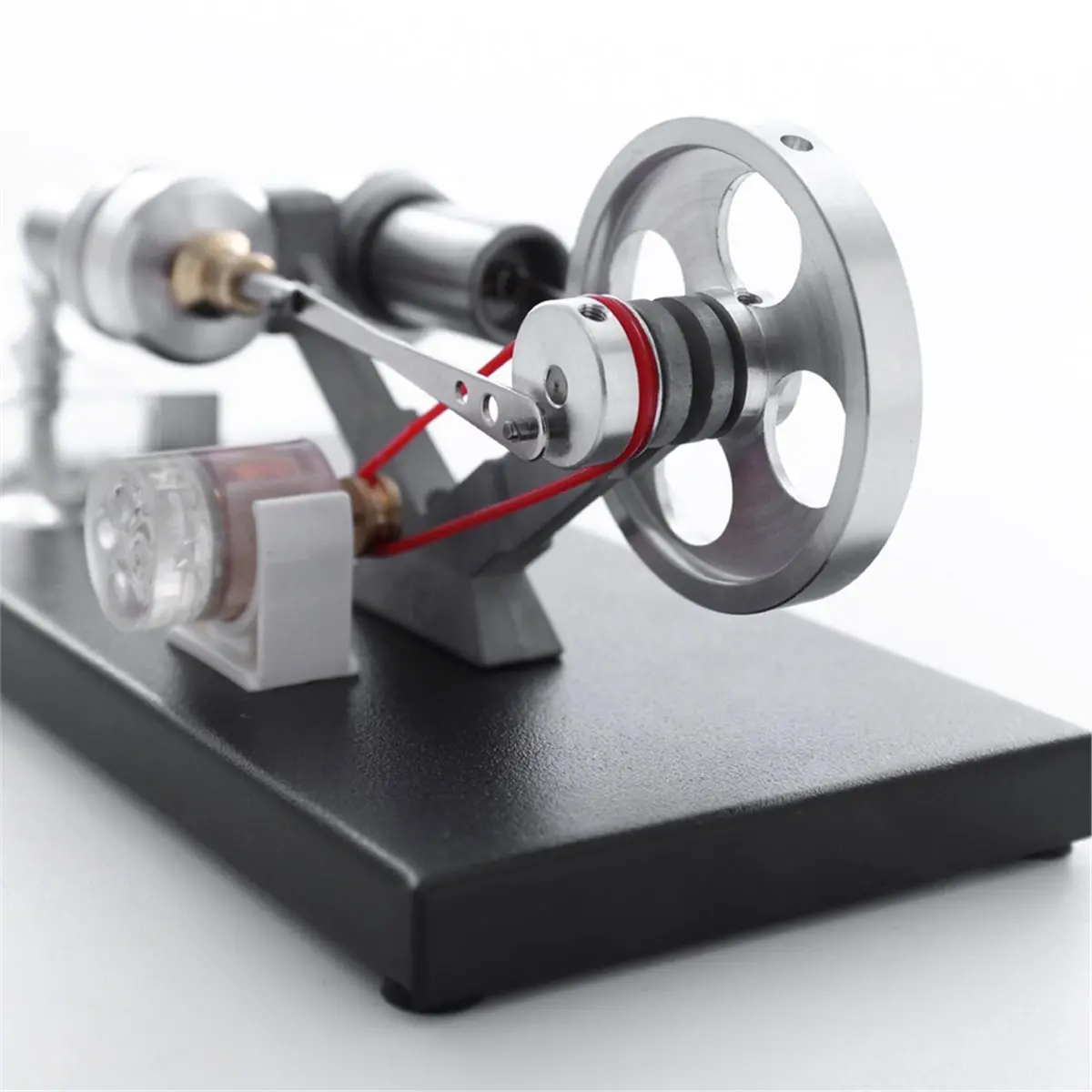 Stirling Engine Model Kit with LED Lights DIY Assembly of Individual Parts- Educational Physics Science Toy for Kids