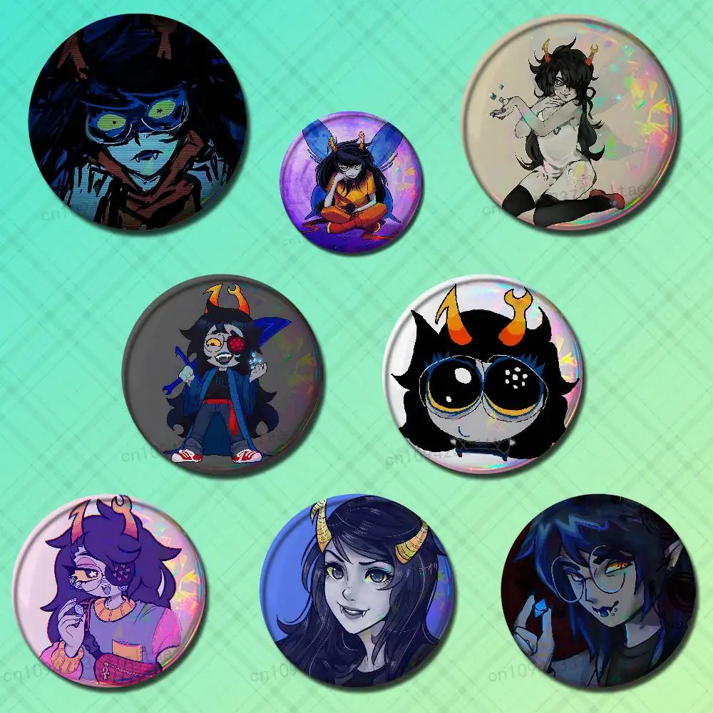 Charming V-Vriska Serket Badges 25mm 32mm 44mm 58mm 75mm Round Cosplay Pin Bag Decor Fans Collect Friends Gifts Souvenir