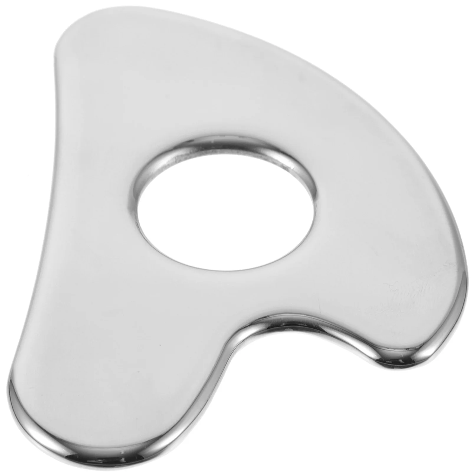 เครื่องขูดหน้าสแตนเลสแบบเรียบ ดีไซน์กะทัดรัดสำหรับใช้ในบ้าน ส่งเสริมการไหลเวียนโลหิตและการผ่อนคลาย เครื่องมือนวดกัวซา