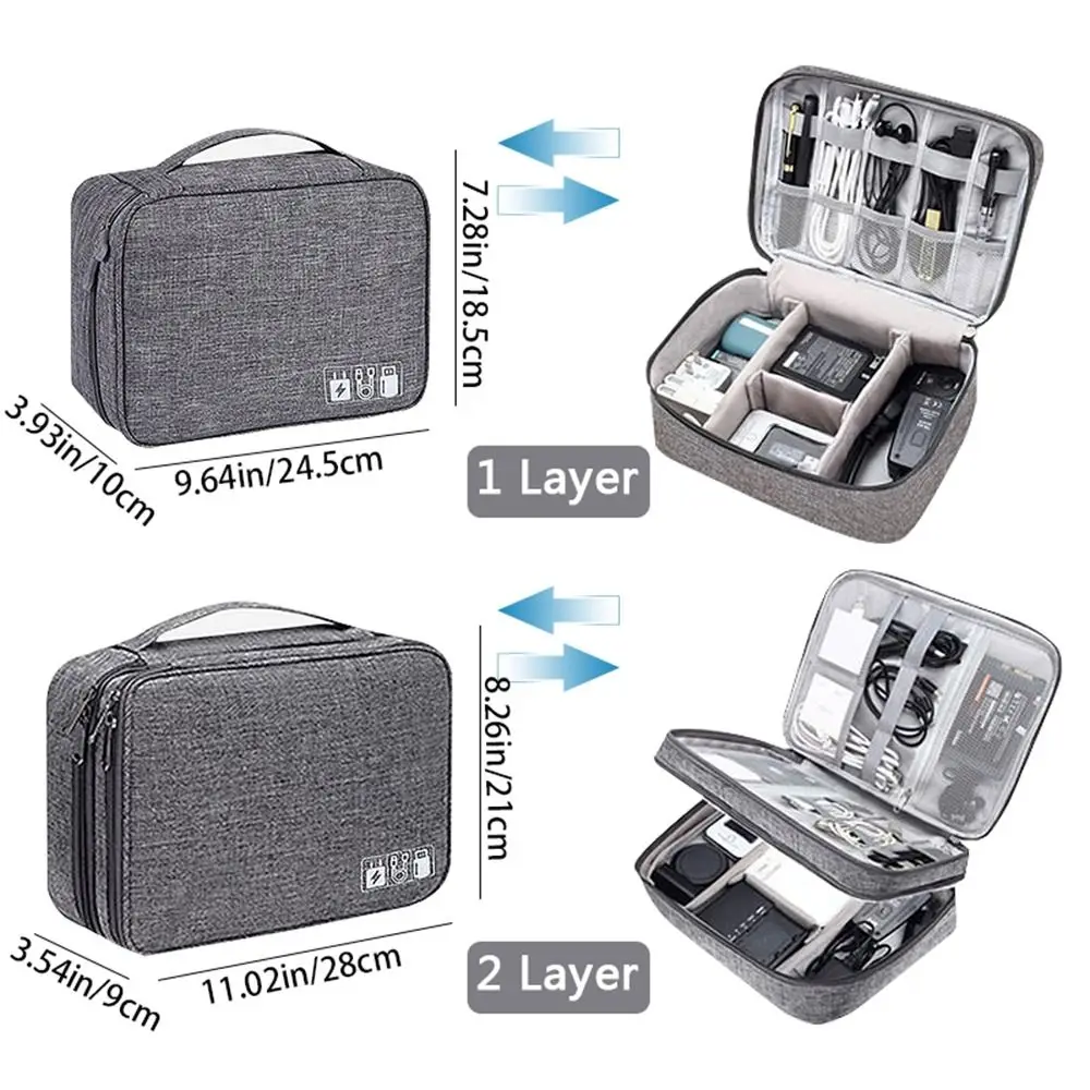 Cable Storage Bag Portable USB Data Line Charger Plug Storage Pouch Waterproof Digital Electronic Organizer