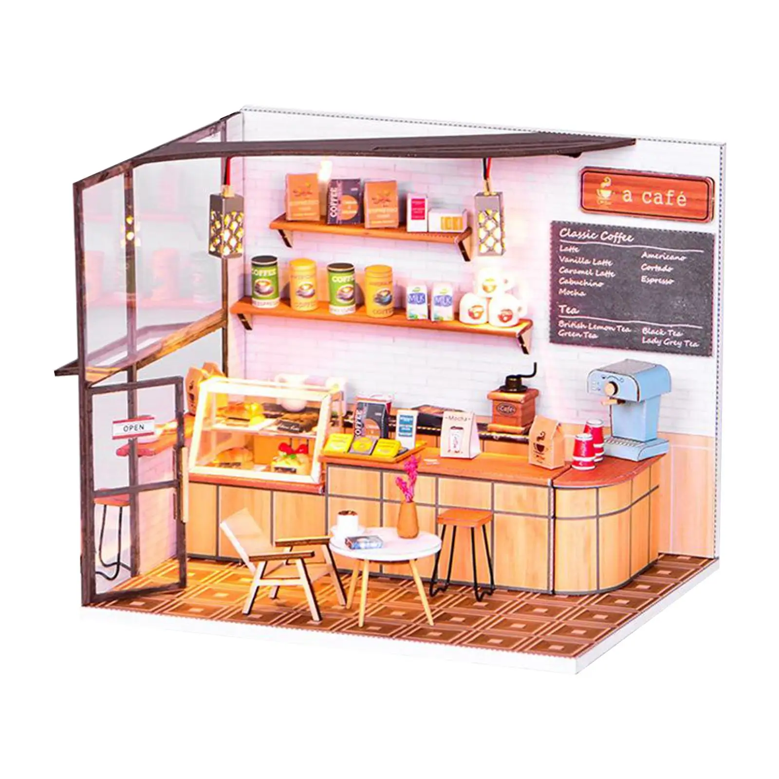 Casa de muñecas en miniatura con muebles DIY, kit de casa de muñecas de madera escala 1:24 para niños, adultos, kit, regalos para mujeres y niñas