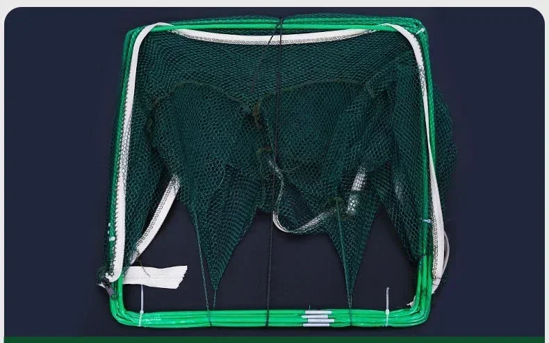 Netz für Fischernetz/Ausrüstung/Käfig, faltbarer Fischfangkäfig zum Auswerfen, Fischernetz, Krabben-/Krebs-/Garnelen-/Kabeljau-/Aal-Fallen zum Angeln – Detail 7