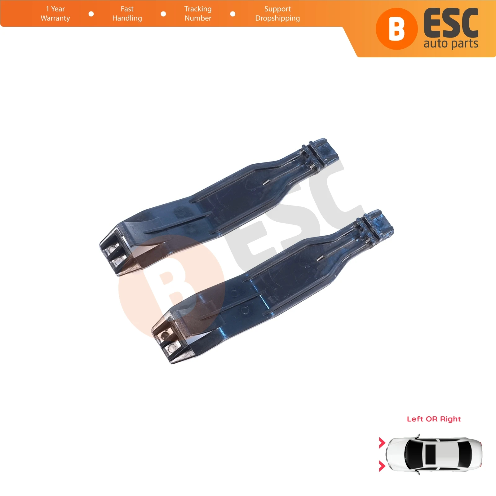 EHL591 2 Stuks Koplamp Houder Mount Reparatie Beugel Tab Set voor Ford Focus MK2 C307 2004-2007 Pre-Facelift C-Max DM2 2003-2007