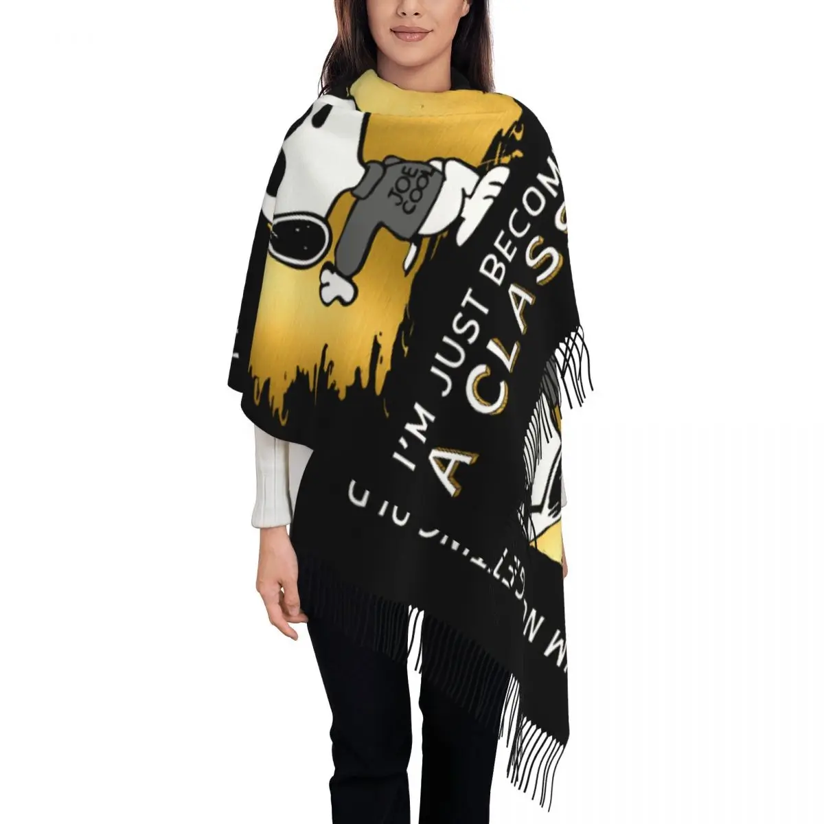 Custom Print Snoopys Scarf Men Women Winter Warm Scarves I'm Not' Getting Old I'm Just Becoming Classic Shawls Wraps