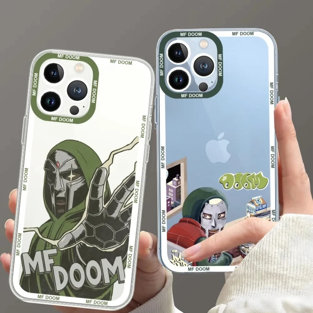 Чехол для телефона MF DOOM Rapper для iPhone 11, 12, Mini 13, 14 Pro Max, прозрачный корпус