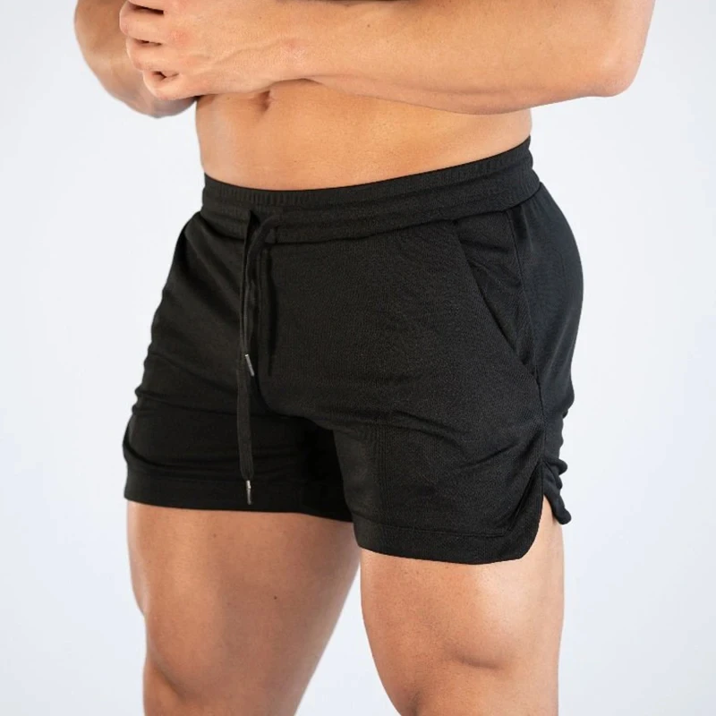 Mens Gym Training Shorts Men Sports Casual Clothing Fitness Workout Running Grid quick-drying compression Shorts Athletics