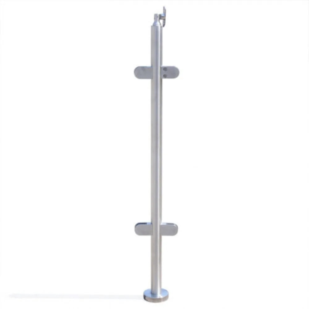 110Cm Balcony Glass Column Railing, 316 Stainless Steel Strong Resistance to Humidity & High Temperatures