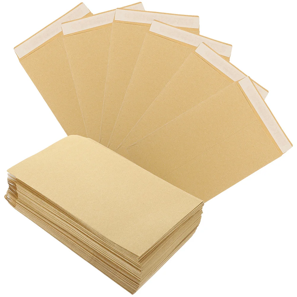 60Pcs Small Kraft Paper Self Adhesive Envelopes Cash Savings Money Organizer Budget Blank Storage Envelopes Cash Organizer