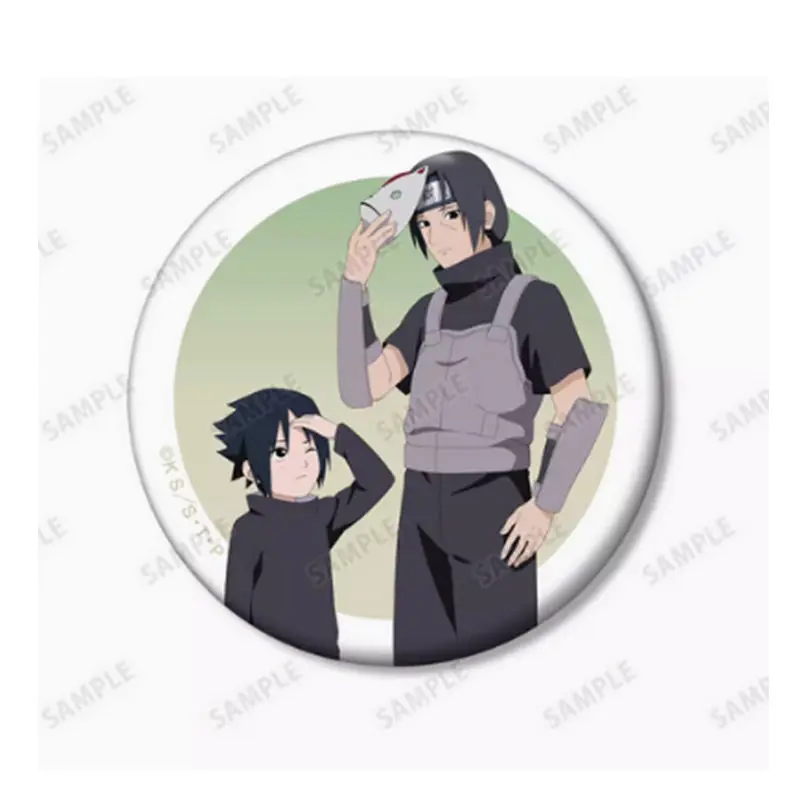 Naruto Kawaii Creative Uchiha Itachi Tanizike Naruto Gaara Sasuke Anime Badge Japanese Cartoon Decoration Pendant Gift Wholesale