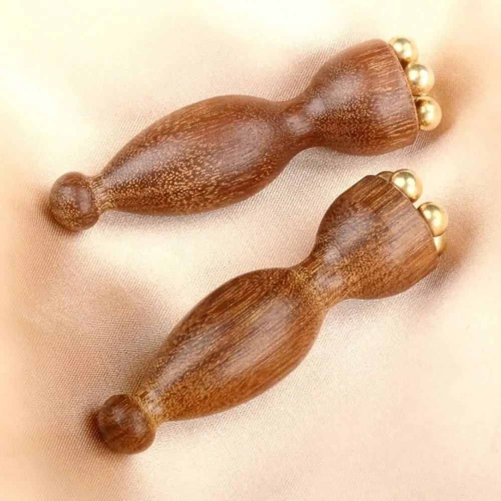 

Handheld Lotus Seedpod Shape Massager Antistatic Point Acupoints Guasha Face Massager Tool Skin Scraping Five Beads